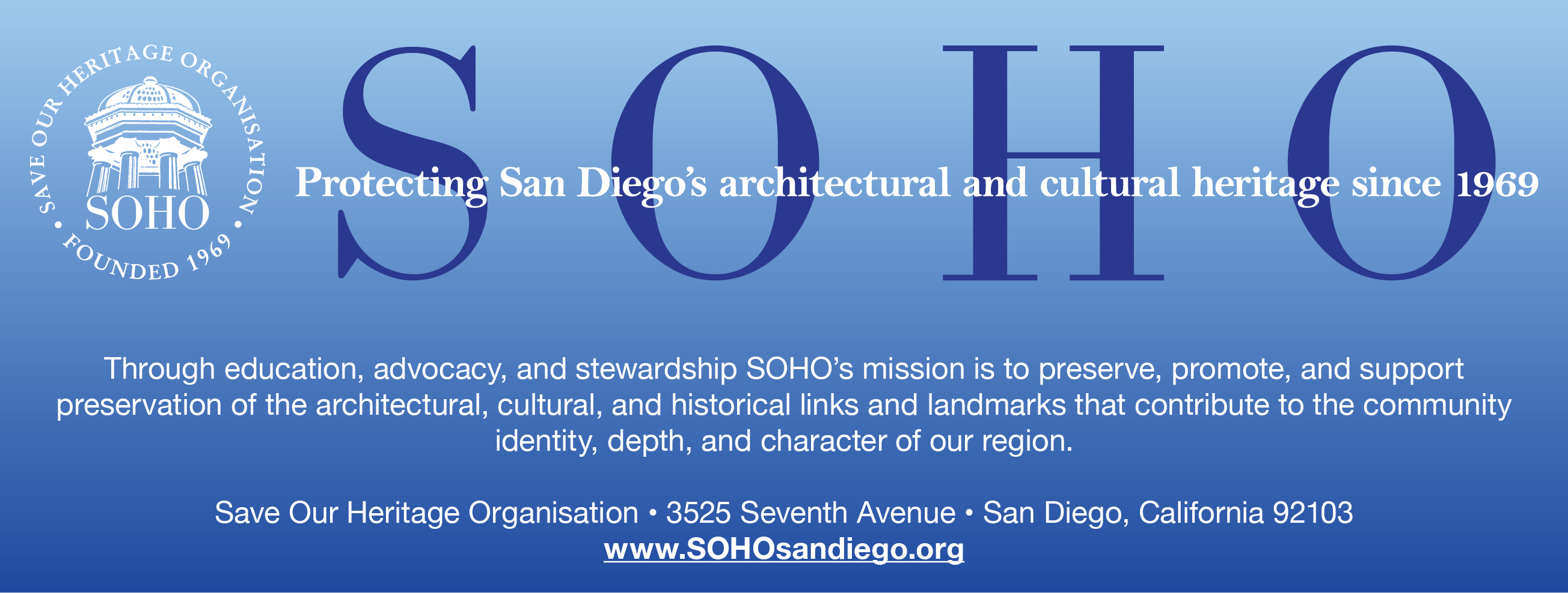 Protecting San Diego's architectural and cultural heritage since 1969.