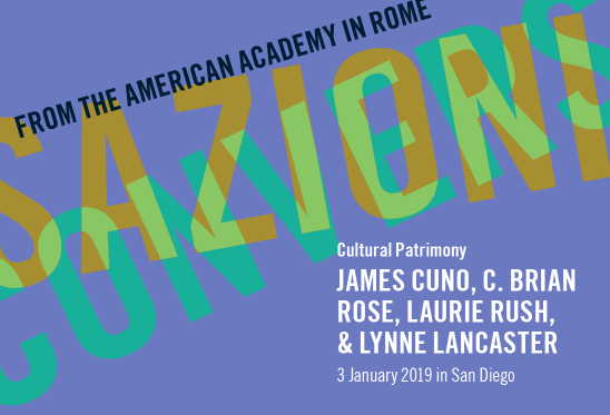 Promotion image for the conference for the American Academy in Rome