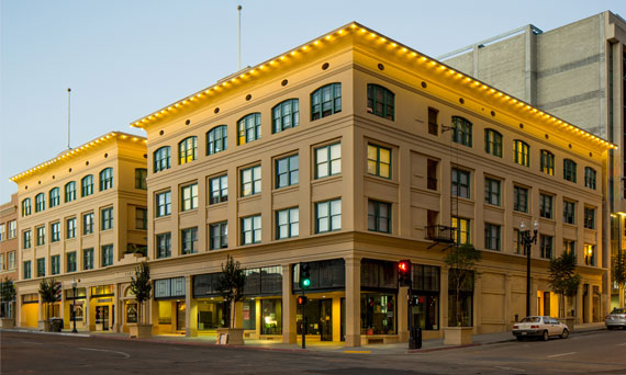Photo of the renovated 1914 Sandford Hotel.