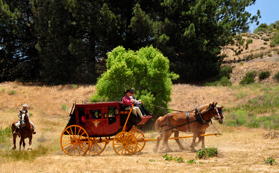 Photo of the stagecoach on the trail
