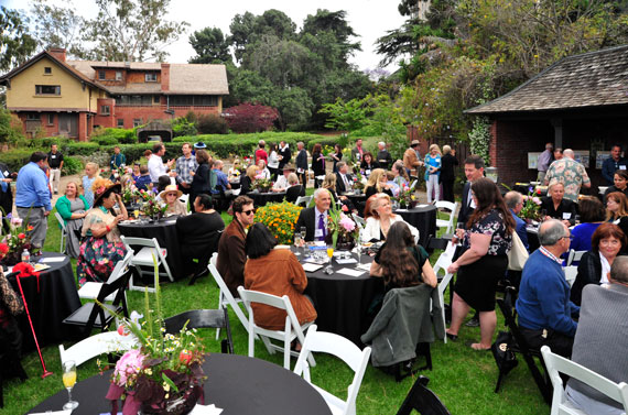 Photo of an event taking place in the garden at the Marston House