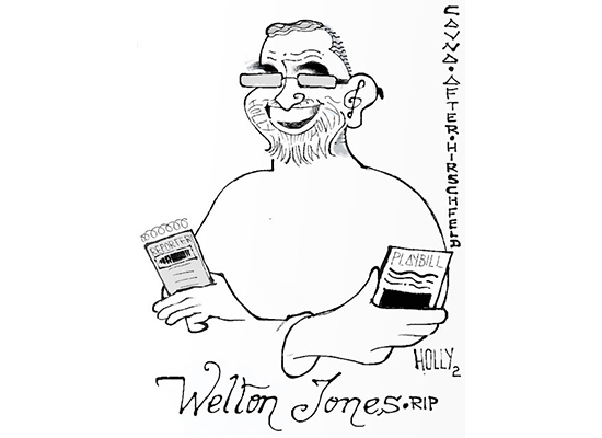 Photo of a caricature of Welton Jones