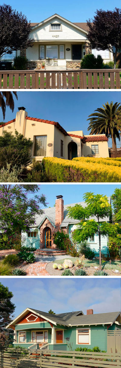 Photo of four historically designated homes in University Heights. Courtesy University Heights Historical Society