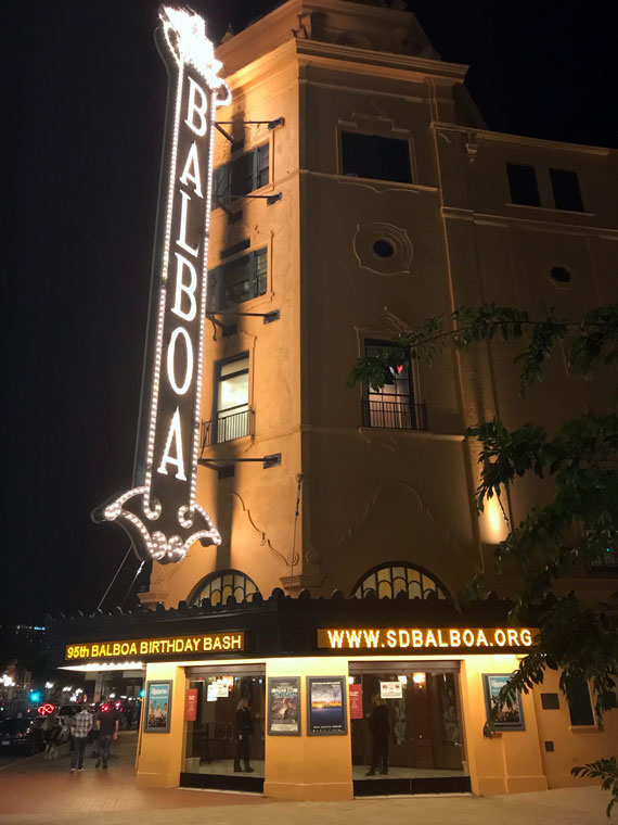 Balboa Theatre at night