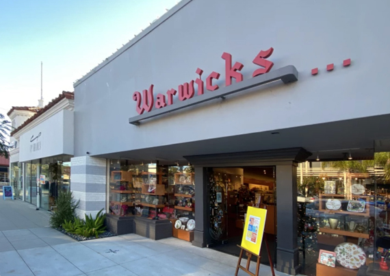 Photo of the front of Warwick's bookstore