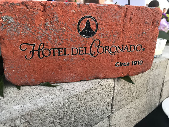Sample brick the hotel is selling to benefit SOHO and the Coronado Historical Association.