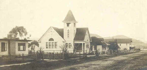 Interior of the Adobe Chapel, c. 1890 with the Immaculate Conception statue in place.