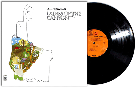 Photo of Joni Mitchell's album Ladies of the Canyon.