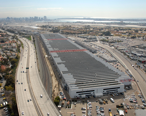 Aerial view of the Space and Naval Warfare Systems Command (SPAWAR) Headquarters in San Diego, where a current development project is subject to NEPA. Courtesy wikipedia.org
