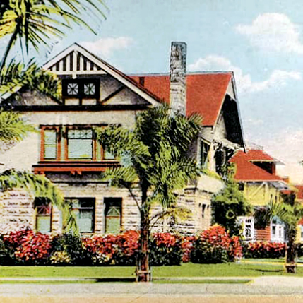 postcard image of 540 Thorn Street, 1909