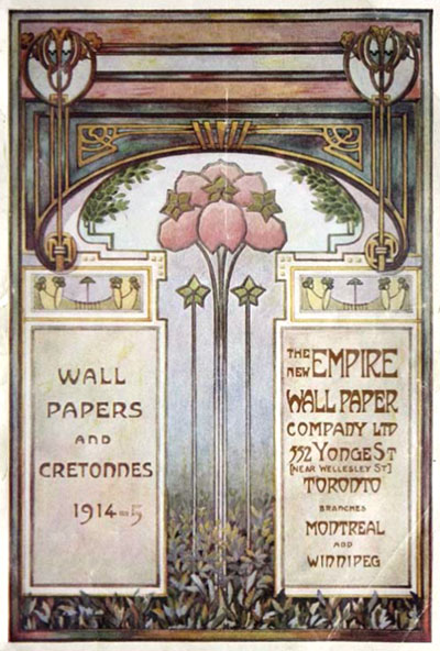 Photo of a wallpaper ad from 1914
