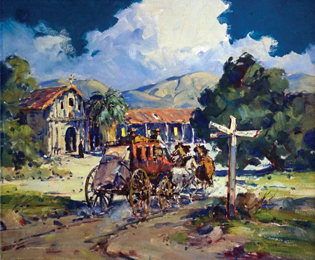 Image of a painting by Marjorie Reed called Mission Dolores