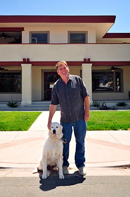 Marty McDaniel and dog