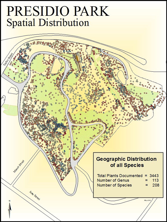 Presidio Park spacial distribution
