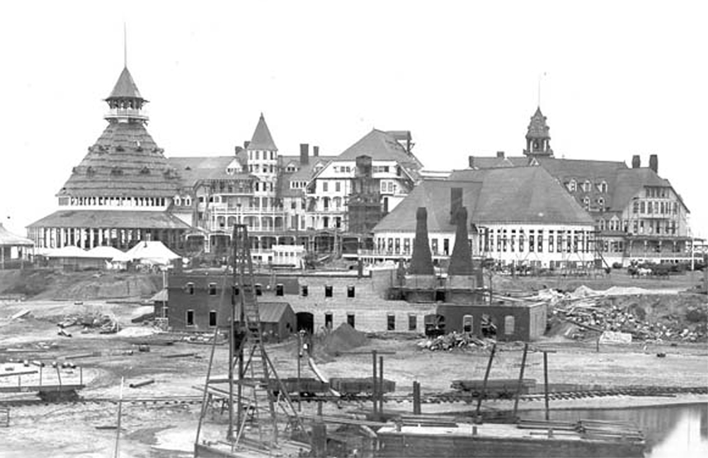 Hotel del Coronado under construction c. 1888