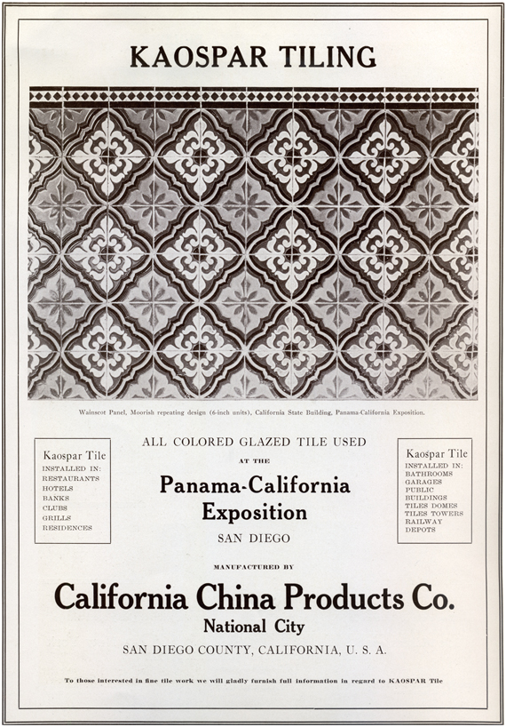 Image of an ad for Kaospar Tiling.